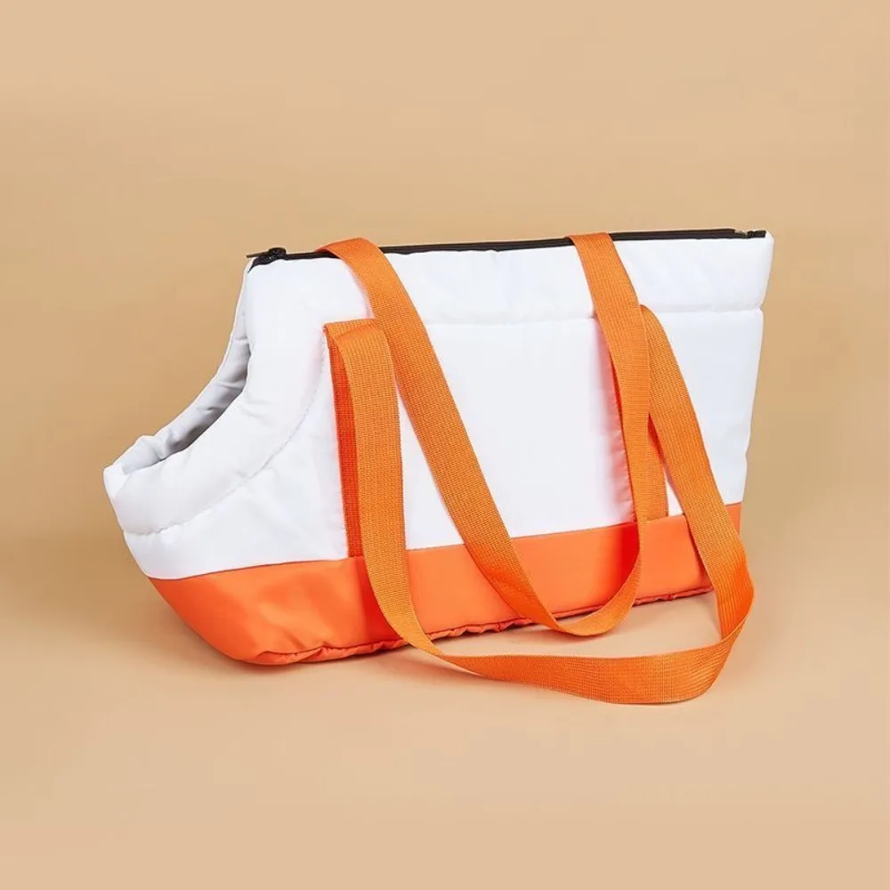 

Portable Warm Pet Carrier Bag Waterproof Foldable Cat Sling Bag Color Block Breathable Puppy Outing Bag Vet Visits