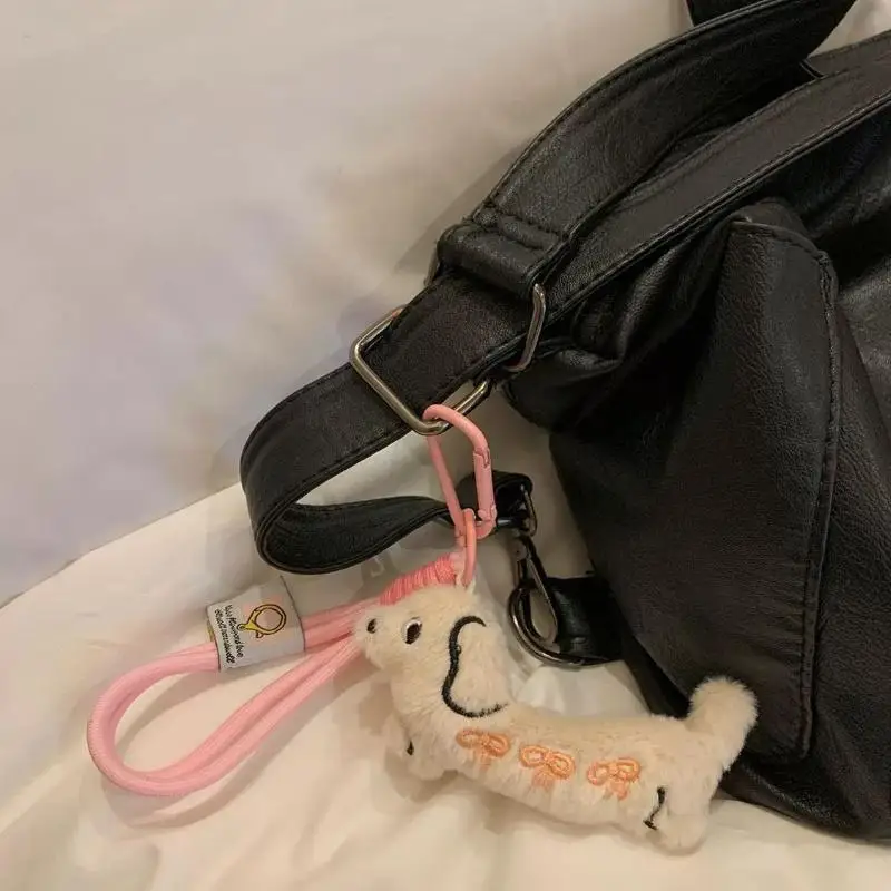 New··Cartoon Animal Dog Dachshund Plush Keychain Puppy Stuffed Keyring Cute Key Holder Pendant Bag Hanging Decoration Gift view 6