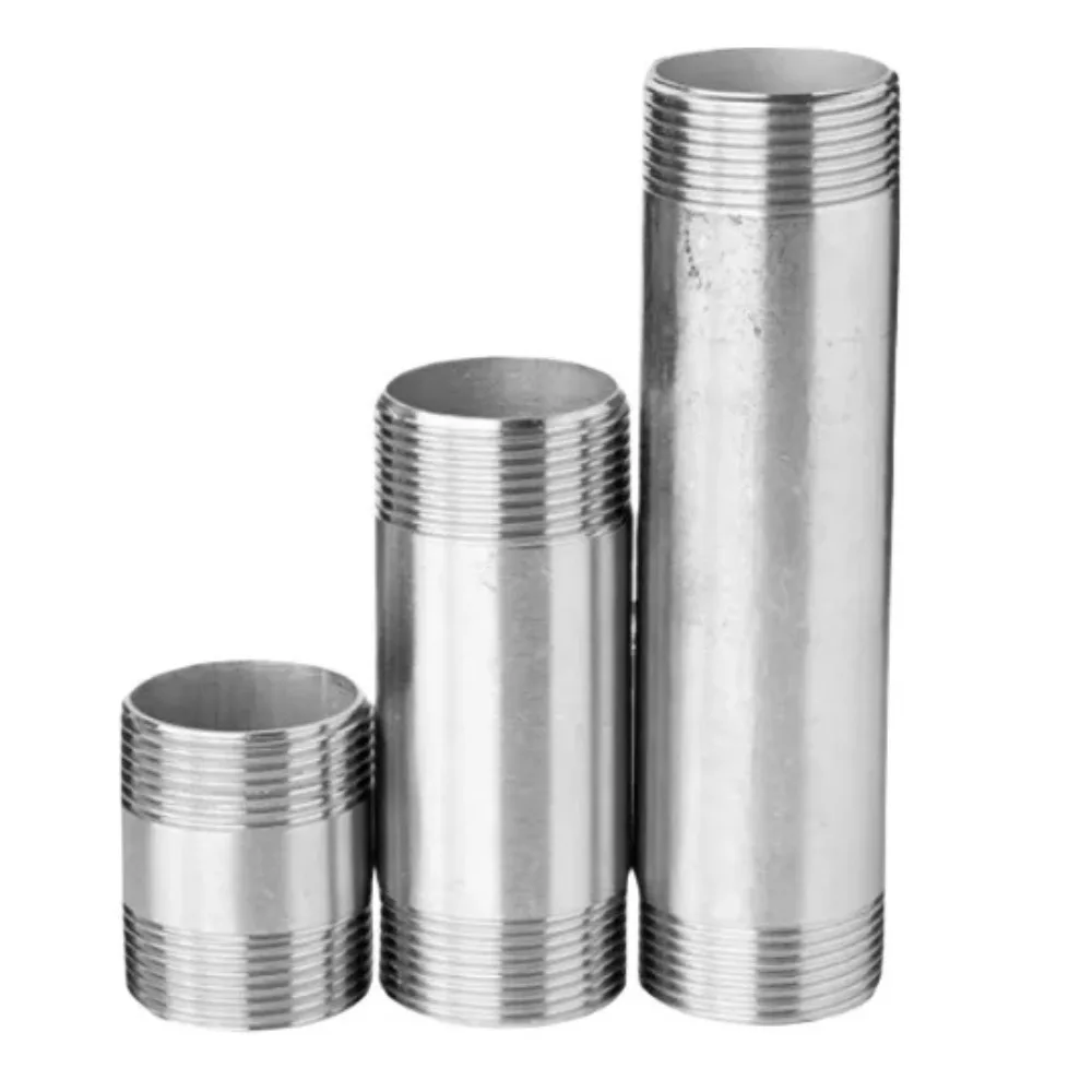 

50/100/200 мм x 1/8 дюйма 1/4 дюйма 3/8 дюйма 1/2 дюйма - 4 дюйма NPT с наружной стволом, ниппель 201/304/316, соединительный фитинг из нержавеющей стали, фитинг для воды, газа