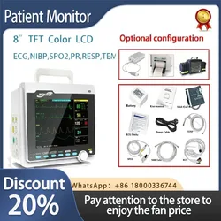 CONTEC CMS6000  Adult Child Neonate Patient Monitor Vet Portable 6 Parameter  ECG NIBP RESP SPO2 PR TEMP  vital signs monitor