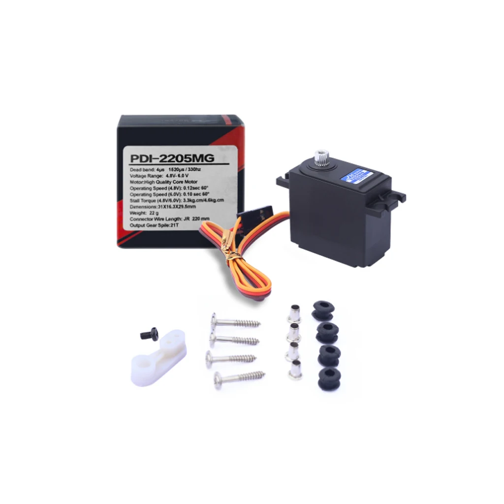 

JX PDI-2205MG 4.6KG 22G Metal Gear Digital Servo For MJX14210/14209 For FY01 SB1508 For 1/12 14 RC Car