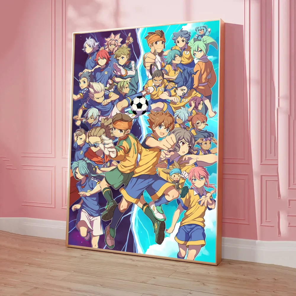 Inazuma Eleven Classic Movie Poster Sticky Posters Retro Kraft Paper Sticker DIY Room Bar Cafe Aesthetic Art Wall Painting
