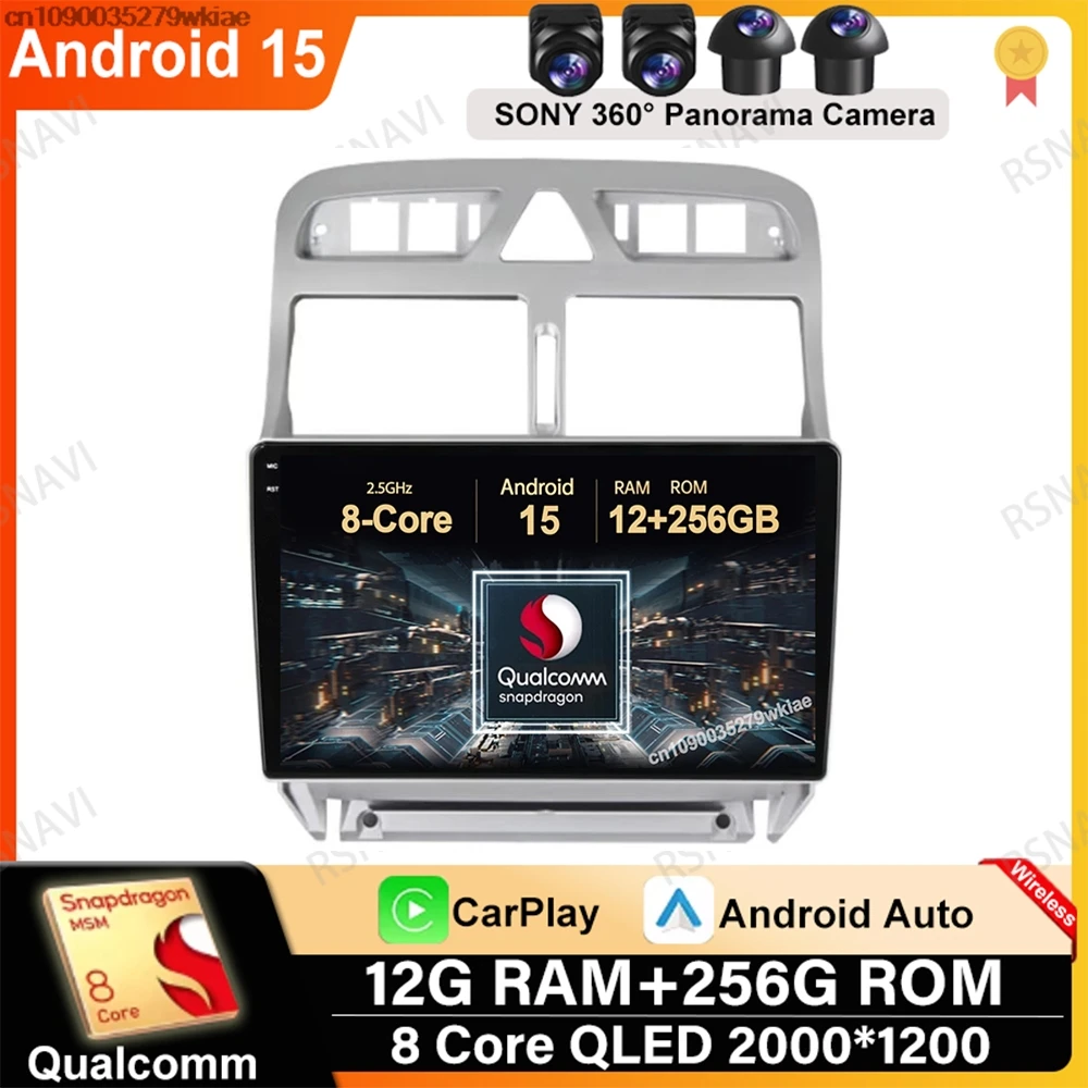 

Android 15 For Peugeot 307 307CC 307SW 2002 - 2013 DSP 5G WIFI Autoradio Viedo Player GPS Multimedia Stereo Qualcomm 4G LTE BT