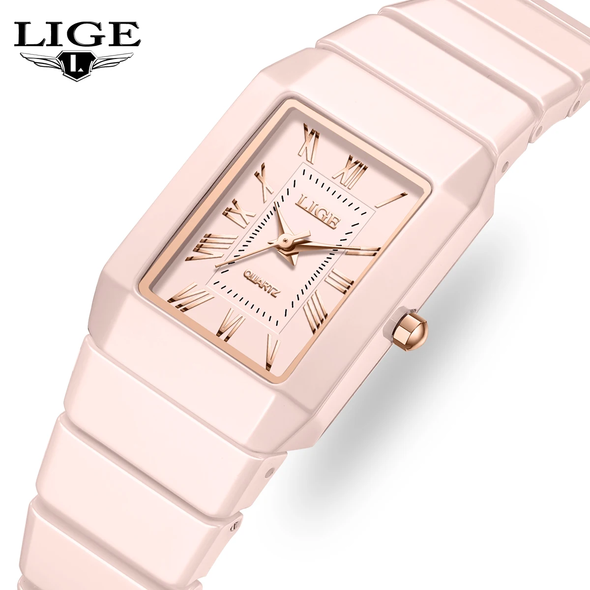 LIGE 2026 New Brand Ladies' Watch High Quality Stainless Steel 30M Waterproof Luminous Pointer Eleganc Women Quartz Watch