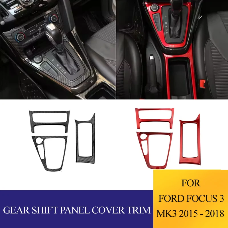 

For Ford Focus 3 MK3 RS ST Ecoboost LHD 2015 - 2018 ABS Color Inner Gear Shift Panel Cover Trim Stickers accessories