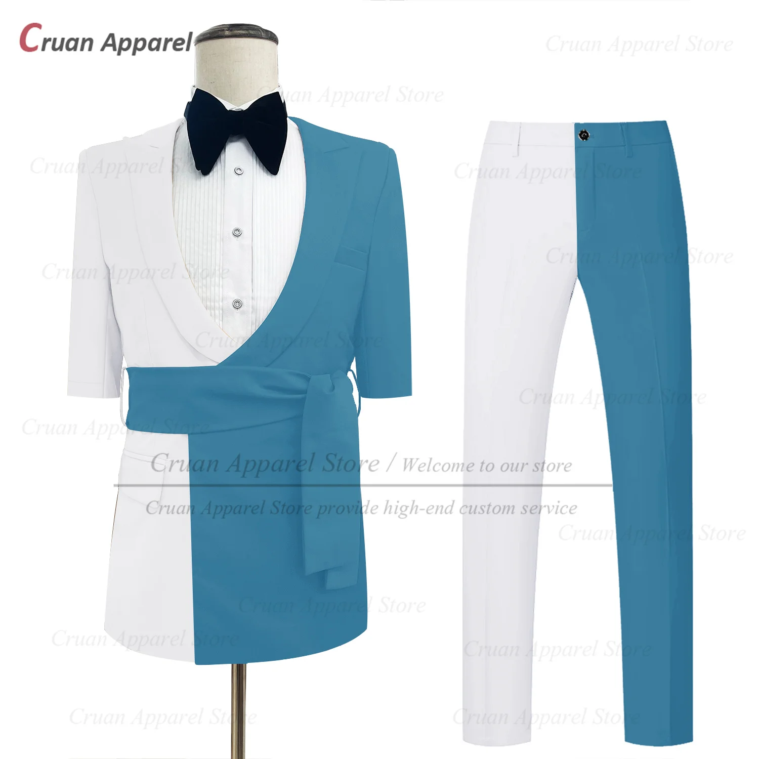 

Full Men's Suits Wedding Party Groomsman Slim Fit Blazer Pants Two Pieces Evening Dinner Tailor-made Fashion Male Outfits