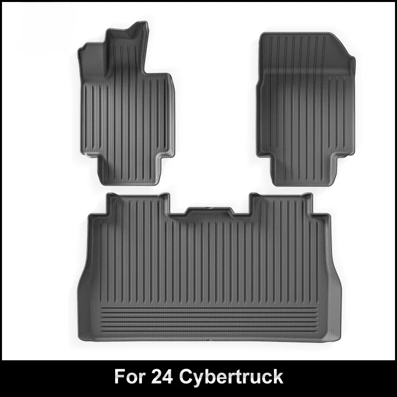 

For Tesla Cybertruck 2024 Car Floor Mats TPE Waterproof Anti-Scratch Cargo Liner Rear Trunk Mats Boot Liner Floor Cargo Mats