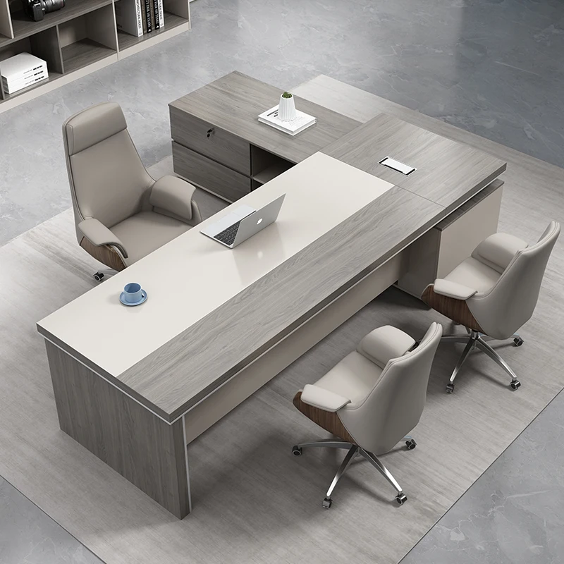 Foshan desk boss table simple modern atmosphere president table office furniture desk manager table and chair combination