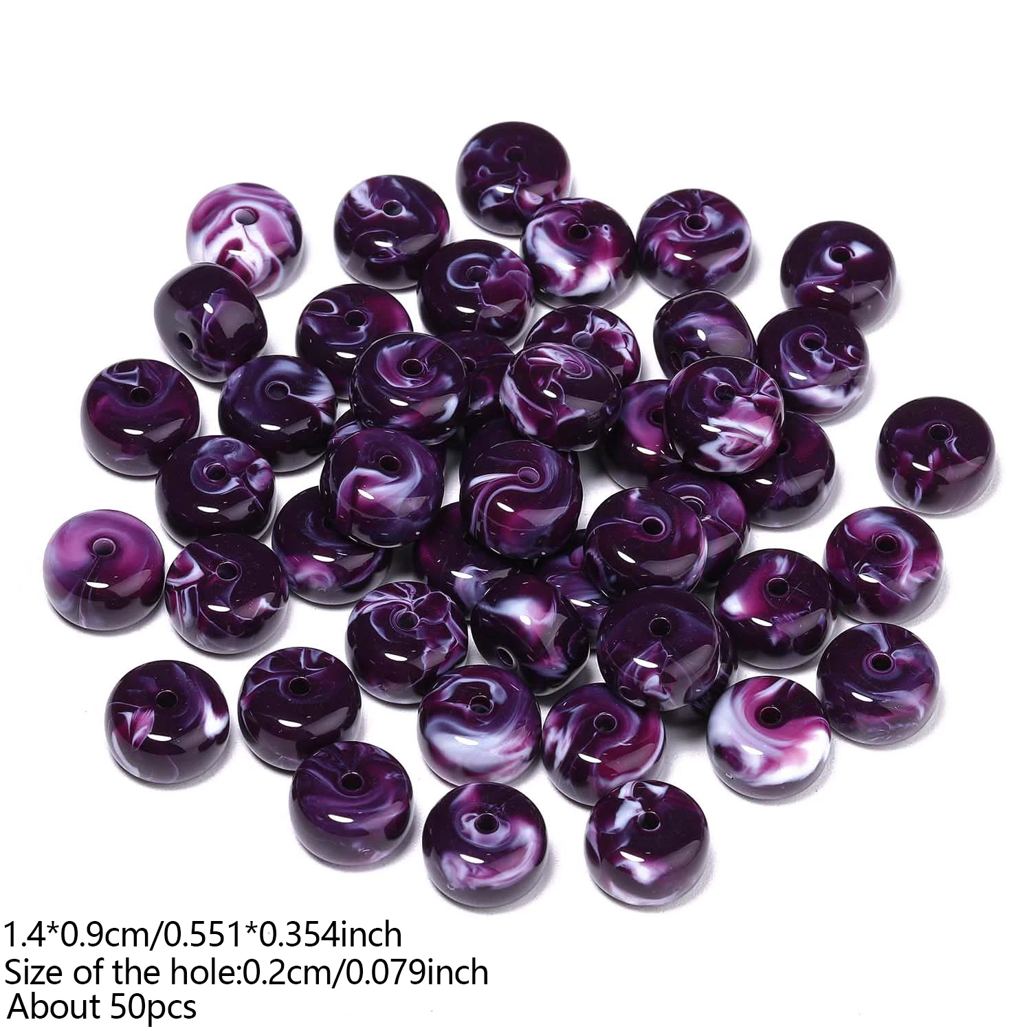 Farbige Acryl-Flachperlen 9x14mm Lose Spacer-Rondelle-Perlen für DIY-Ohrringe, Armbänder, Halsketten und Schmuckherstellung Zubehör – Detail 16