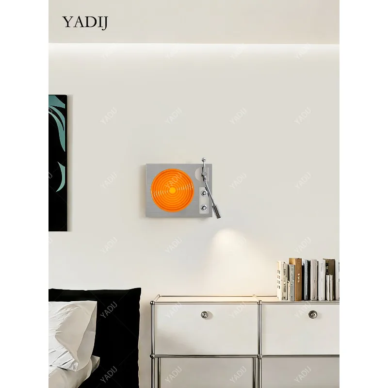 Wall lamp retro designer original vinyl record player living room background wall entrance bedroom bedside wall lamp