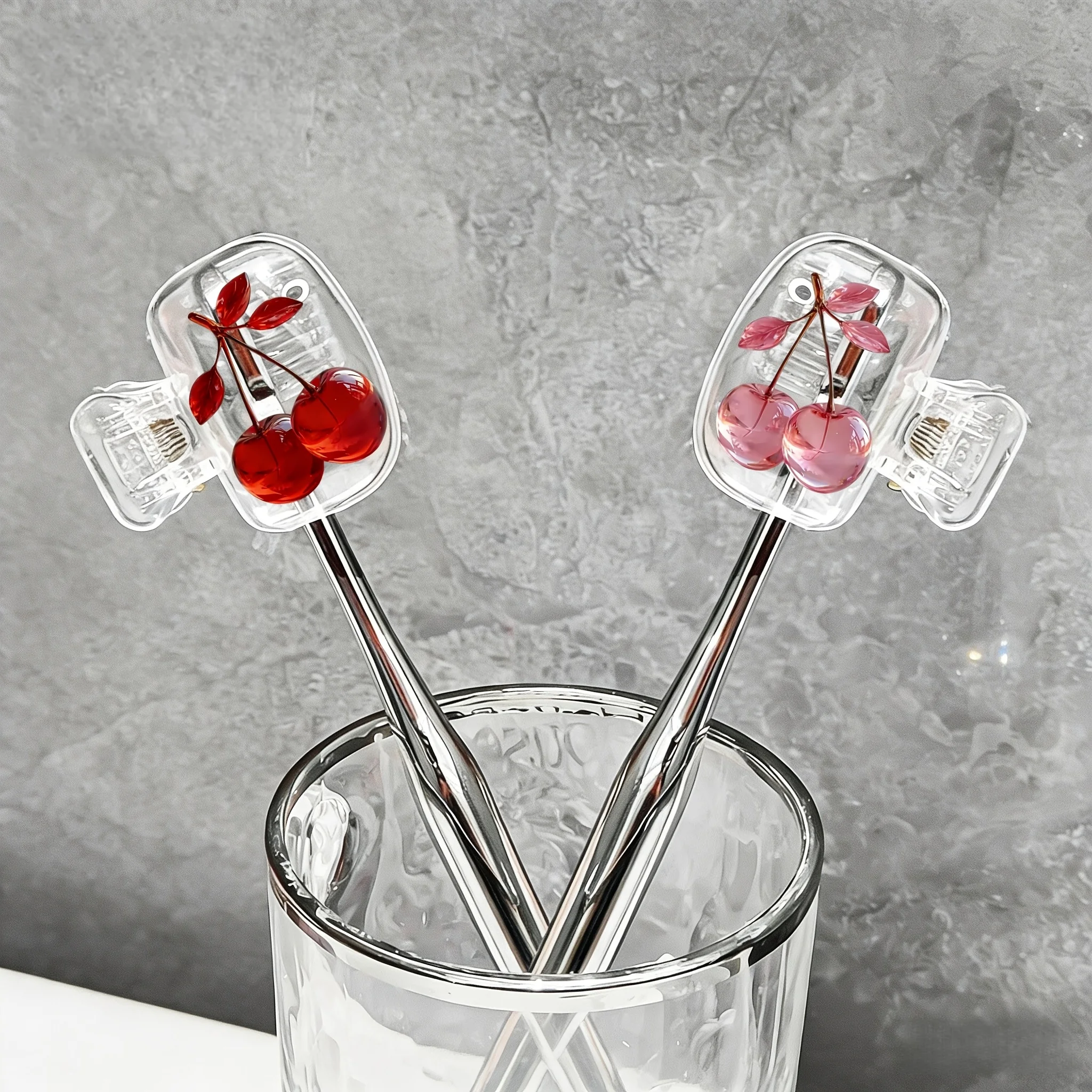 2pcs Cherry Portable Toothbrush Storage Case Essential Bathroom Accessory for Home Business Travel Daily Use and Outdoor Trips
