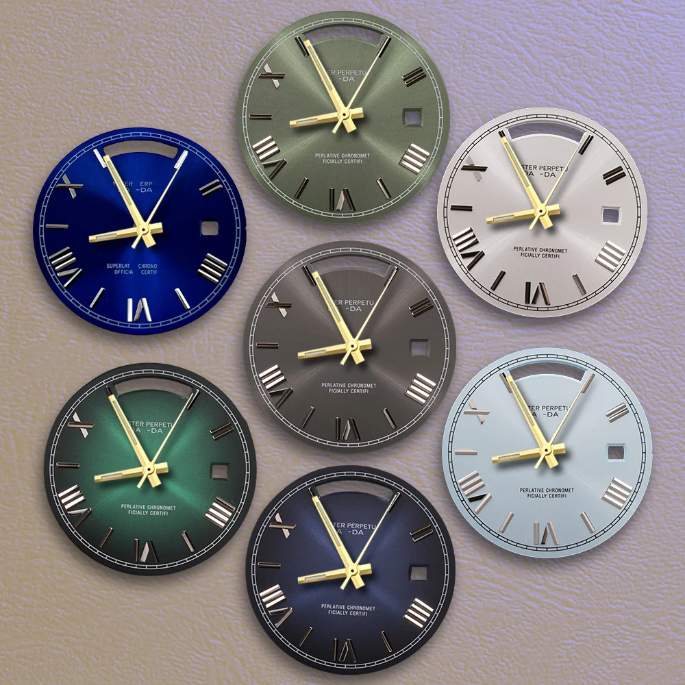 Best sellers 31mm S Logo Silver Roman Gradient dial  Fit 8285 Movement Watch Modification Accessories