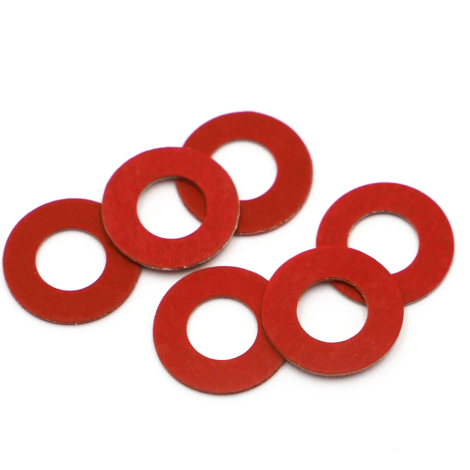 20-100pcs M2 M2.5 M3 M4 M5 M6 M8 M10 M12 M16 Steel Flat Pad Insulation Washers Red Paper Meson Gasket Spacer Insulating Spacers