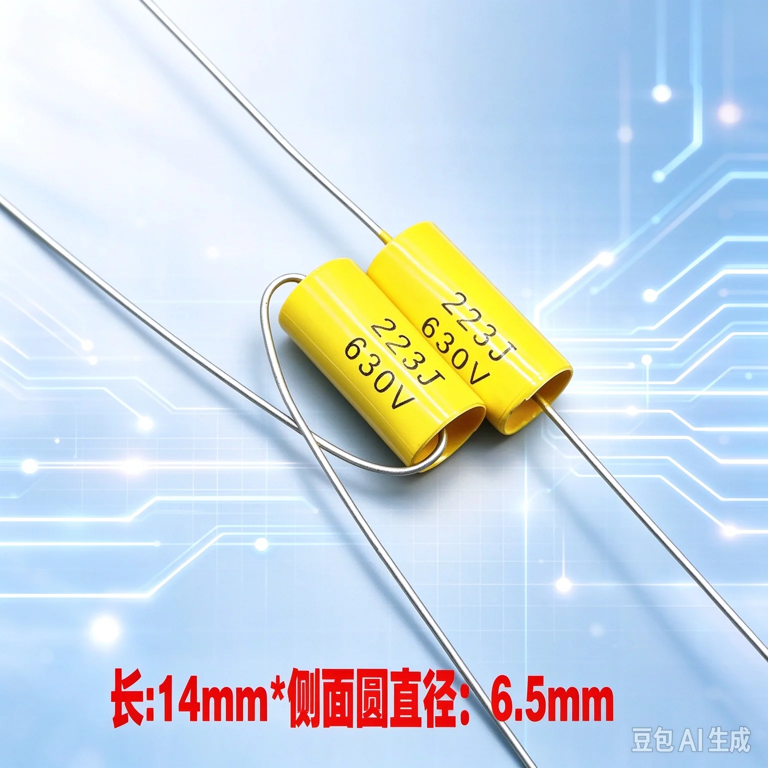 for CBB MKP 223 22nf 0.022uf 630v 2J Axial Audio Coupling Non-polar Film Capacitor  50pcs