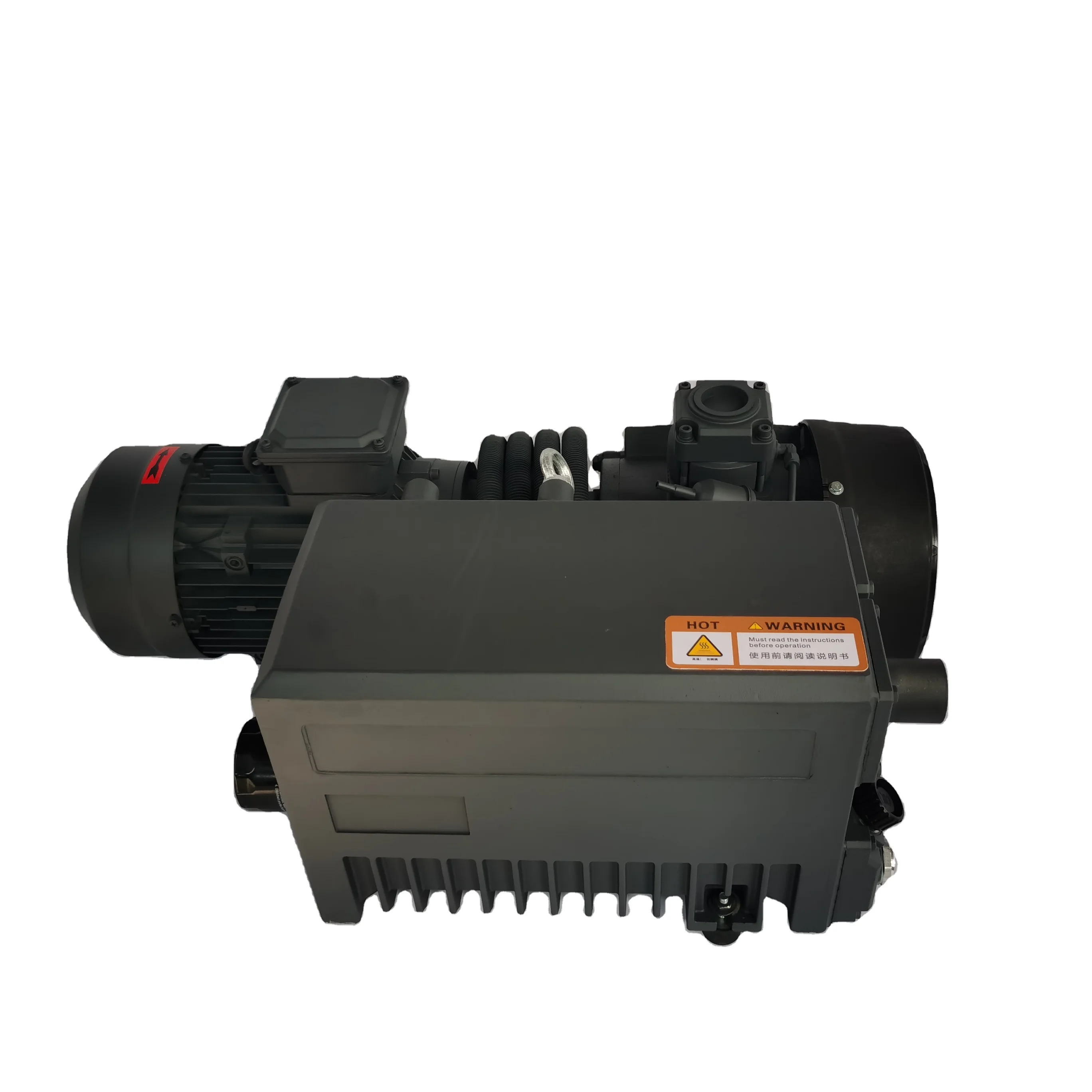 Industrial double stage rotary vane vacuum pump