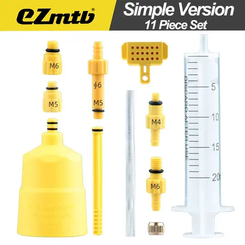 Juego de 11 piezas de herramientas de drenaje de freno de disco hidráulico de bicicleta adecuadas para herramientas de reparación de frenos de bicicleta de carretera serie SHIMANO, SRAM, MAGURA