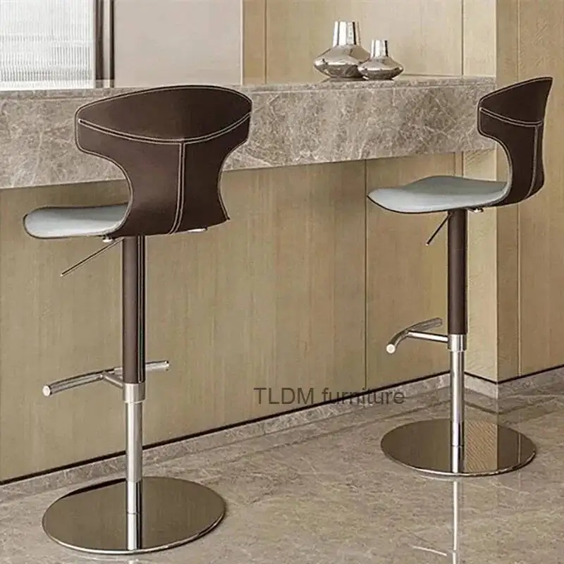 

Bar Midcentury Backrest Chairs Luxury Makeup Adjustable Aesthetic Bar Chairs Nordic Dressing Taburetes Altos Cocina Furniture