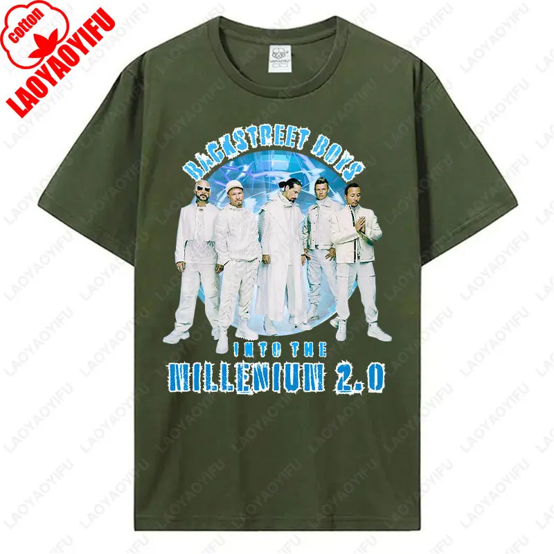 Backstreet Boys Millennium Tour Musik Vintage T-Shirt Männer Frauen Hipster Beliebte Tops Sommer Mode Streetwear Unisex T-Shirts Geschenk