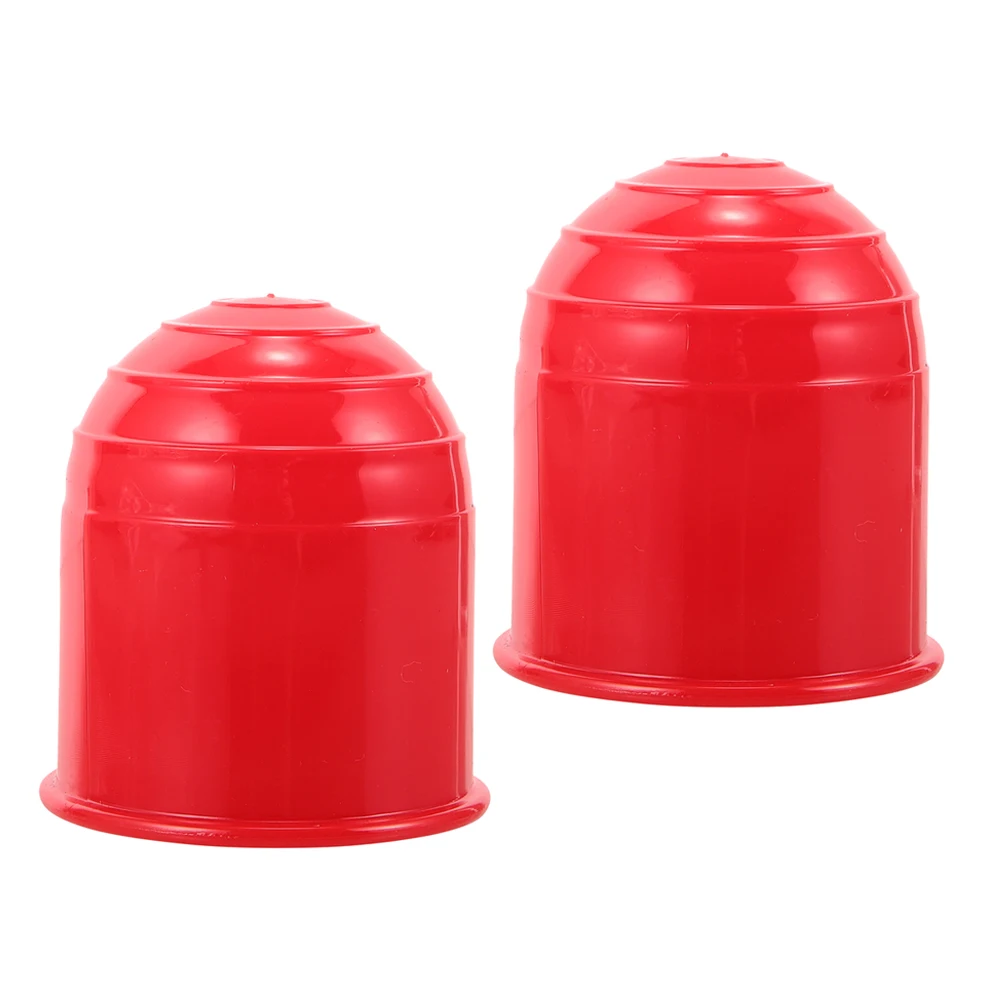 

2pcs Trailer Ball Joint Protective Cover Cap Hitch Ball Protector Red Dustproof Waterproof Stylish Appearance Long Lasting