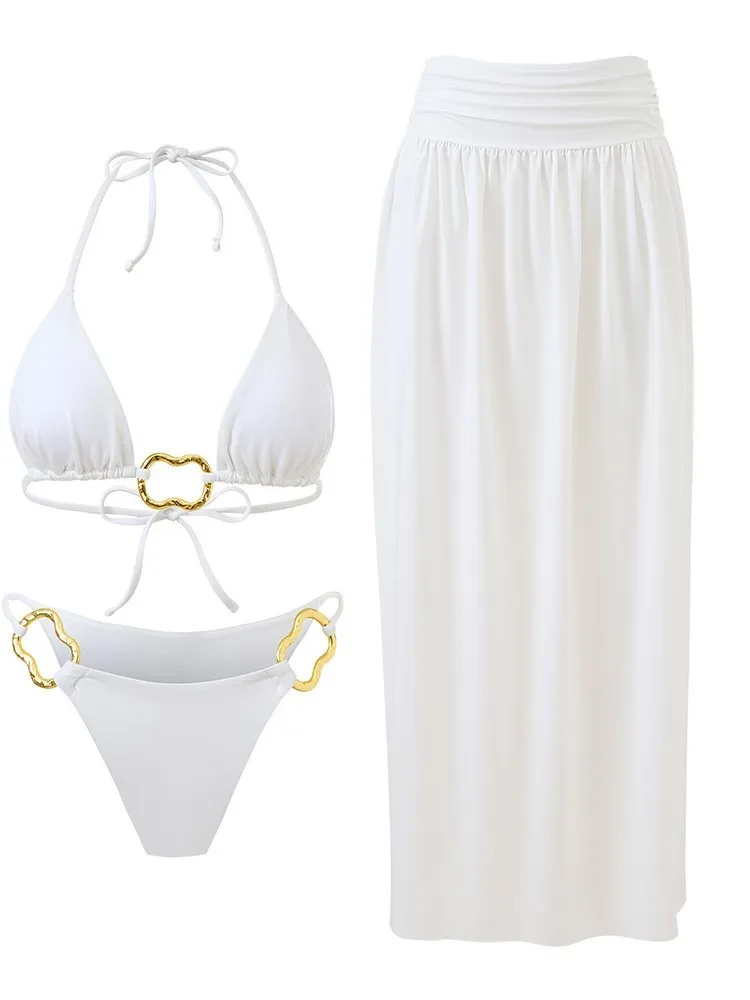 

3 Piece Sets Swimwear Cover-Ups Swimsuit Sexy New Push Up Bikinis Set Brazilian Bathing Suit Women Beachwear Biquini Suits 2026