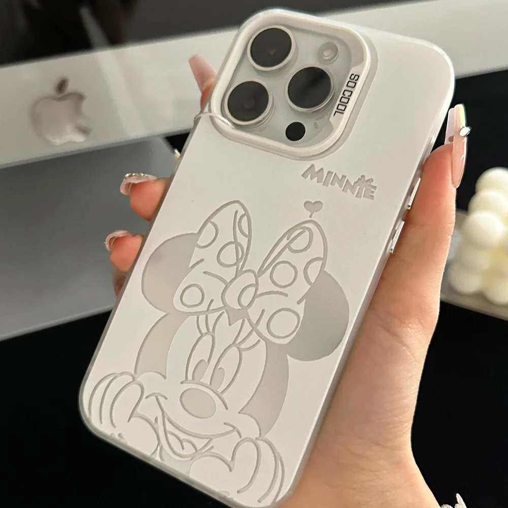 Cartoon Mickey Case For Samsung A73 A72 A55 A54 A53 A35 A34 A33 A32 A30 A24 A23 A22 A14 A05 4G 5G Matte Shockproof Cover