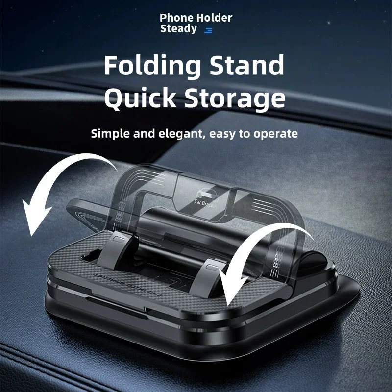 2in1 Dashboard Car Phone Holder 360 Rotation Navigation Phone Bracket Non-slip Silicone Mount Parking Phone Number Plate - view 5