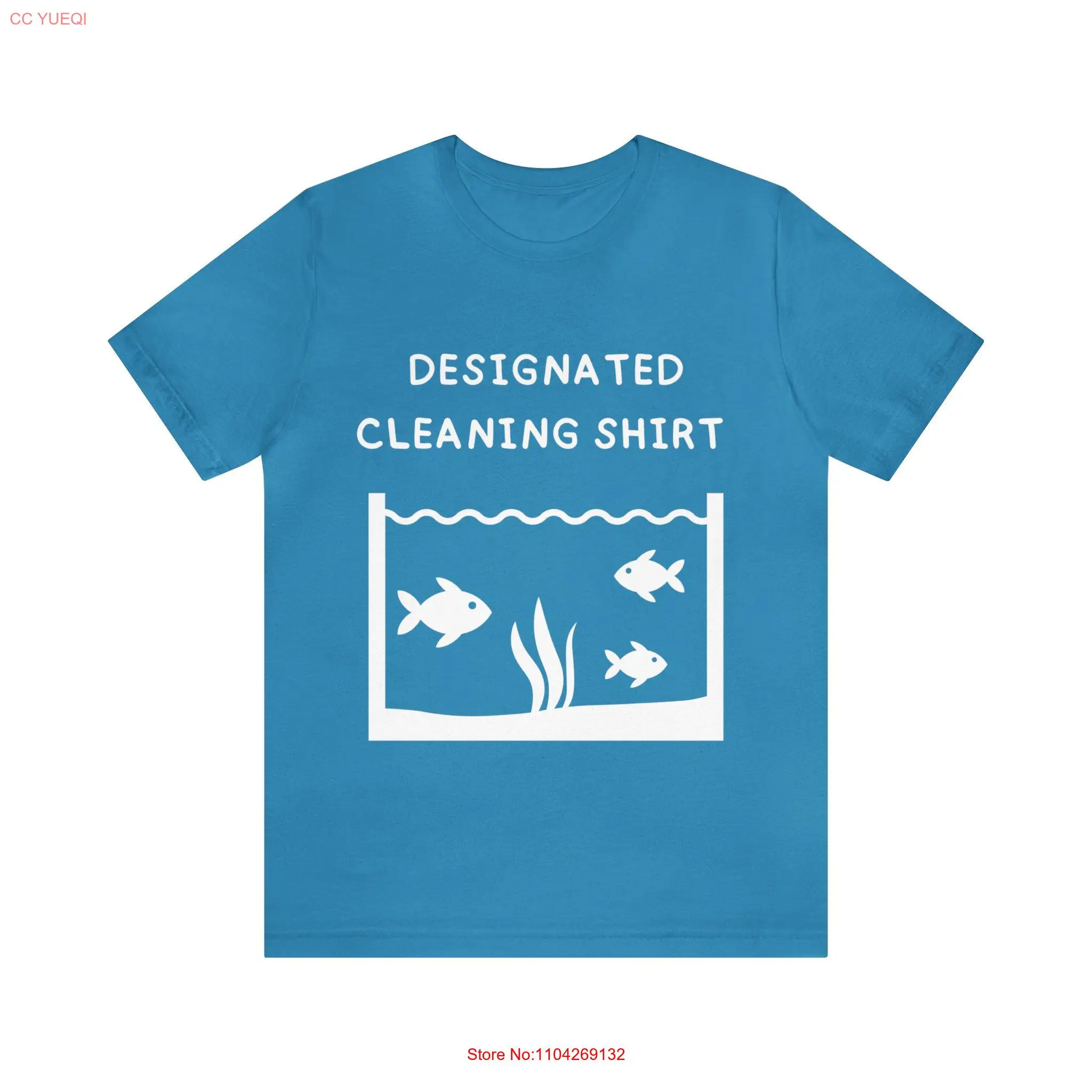 Designated tank cleaning shirt Aquarium Fish Funny Jersey  T long or short sleeves