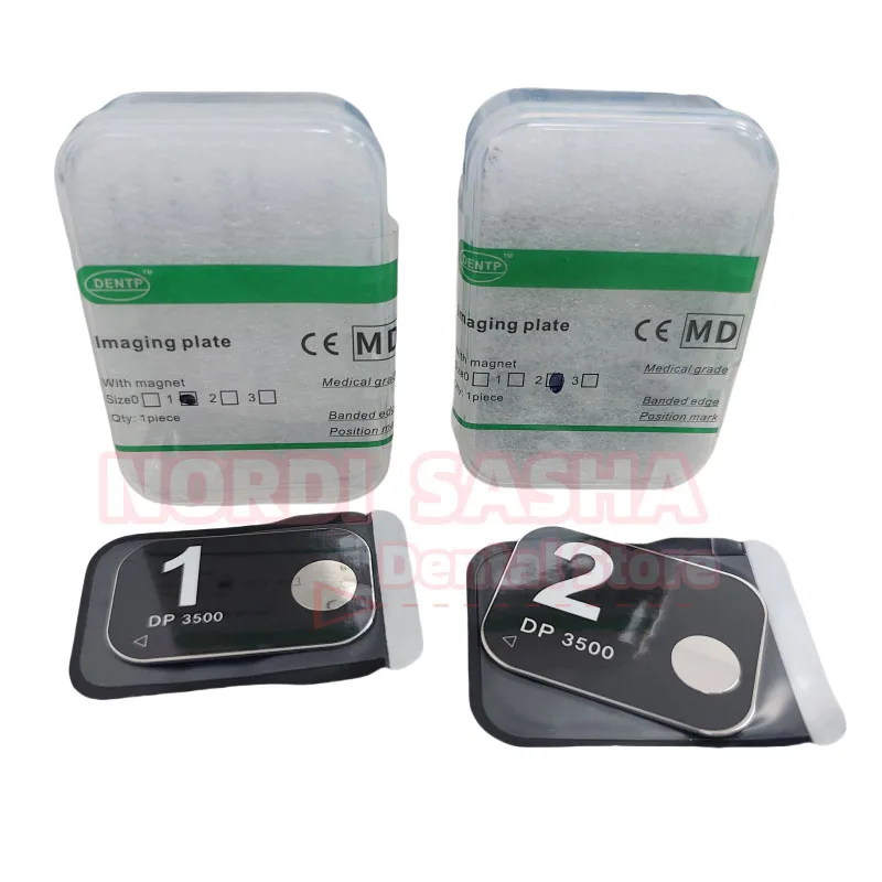 1Pc/Box Digital Dental X-ray PSP Scanner Plate/X RaySensor Phosphor Plate 0# 1# 2# 3# Imaging Plate With Magnetic & No Magnetic