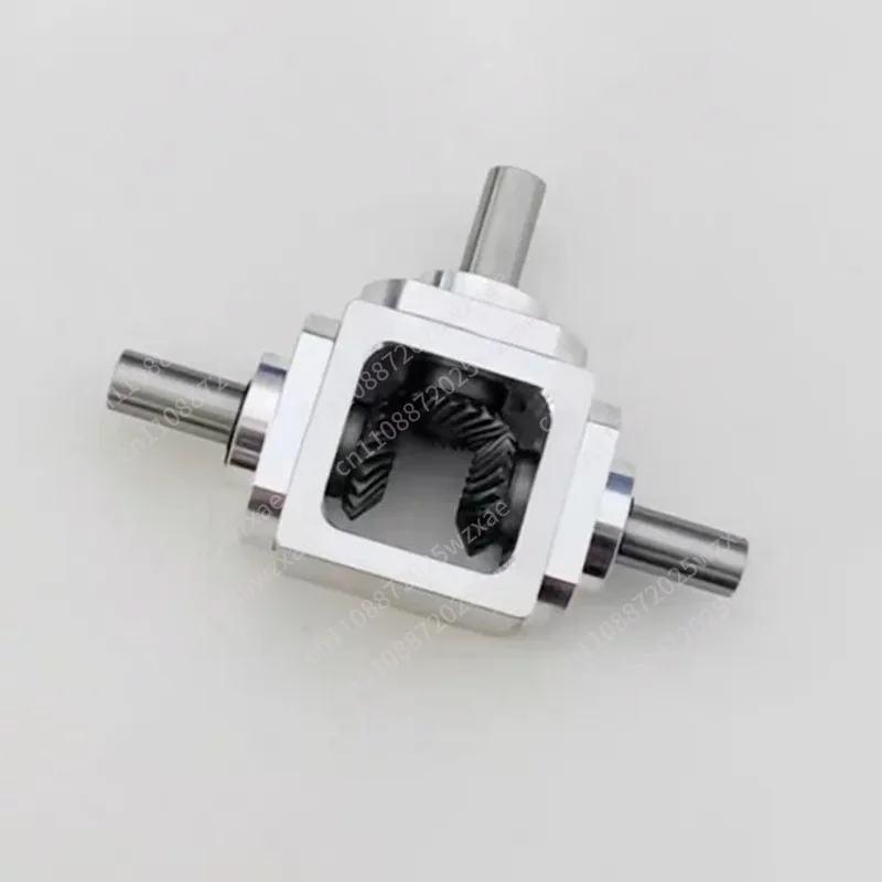 Compact 1:1 T Cross Reverse Shaft Right Angle Drive Gearbox with 10mm Shaft - Bevel Gear reducer