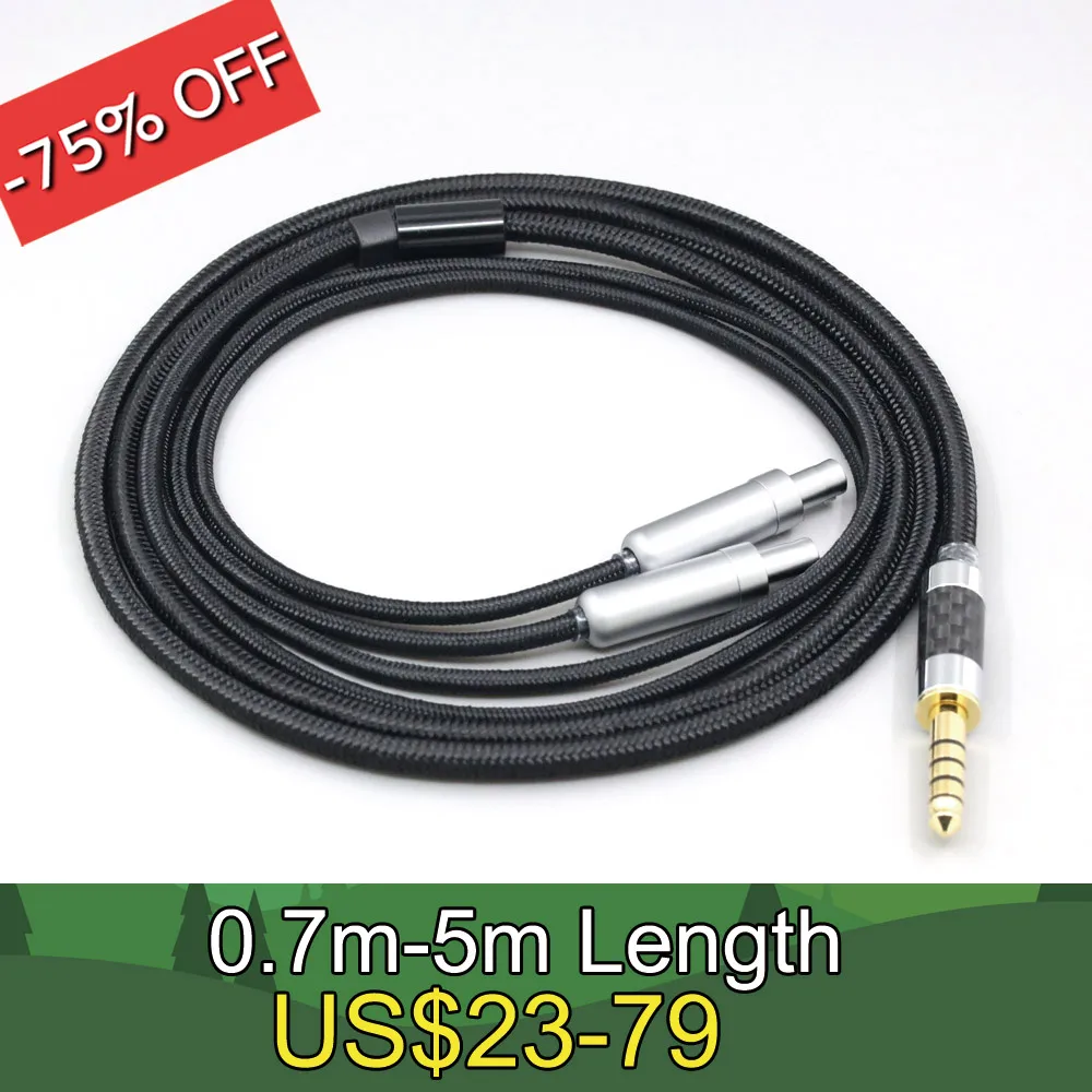 6.5mm XLR Super Soft Headphone Nylon OFC Cable For Sennheiser HD800 HD800s HD820s HD820 Dharma D1000 Earphone LN007523