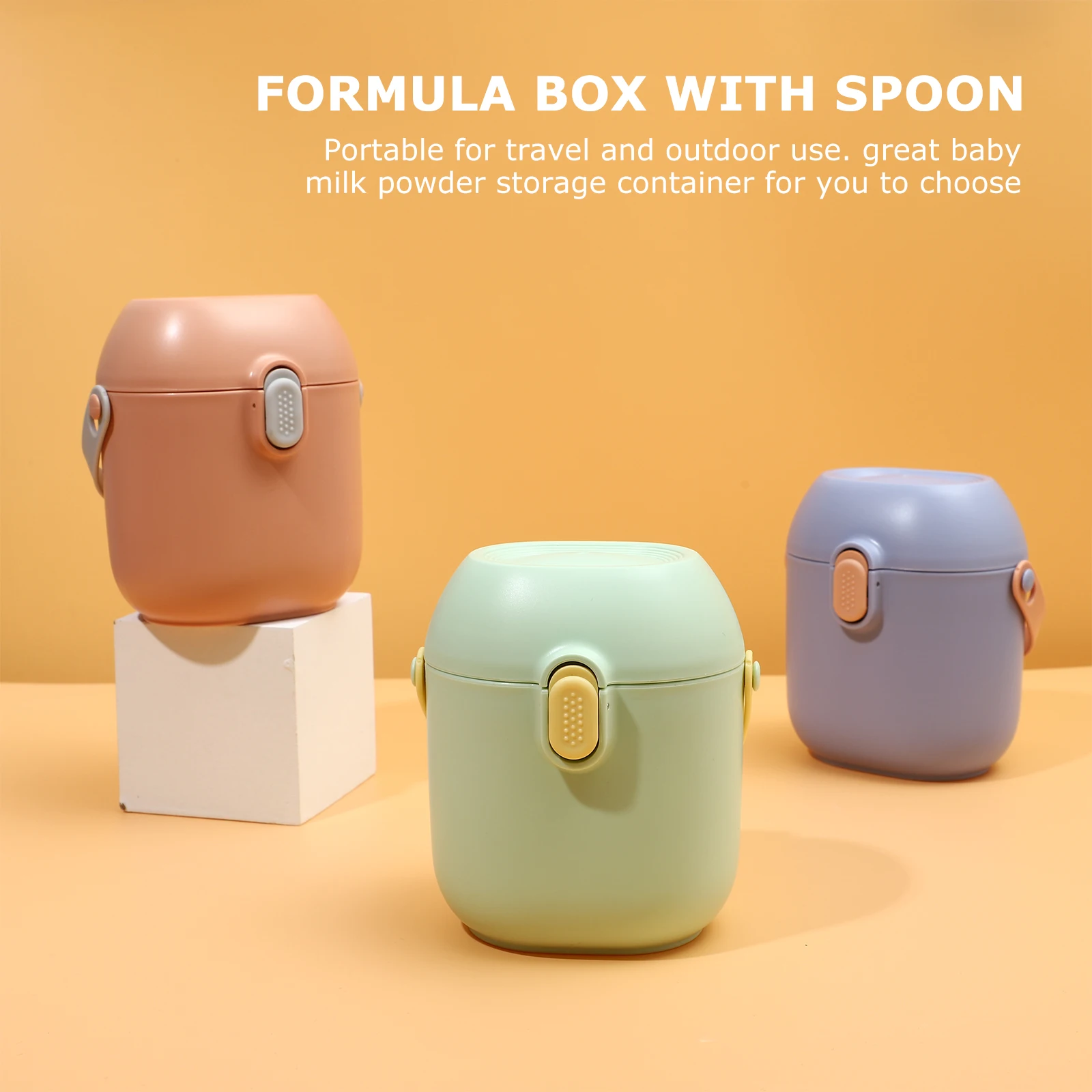 

Portable Leakproof Baby Formula Dispenser Case Thickened Large Capacity Purple Milk Powder Storage Box Spoon Separate Sanitary