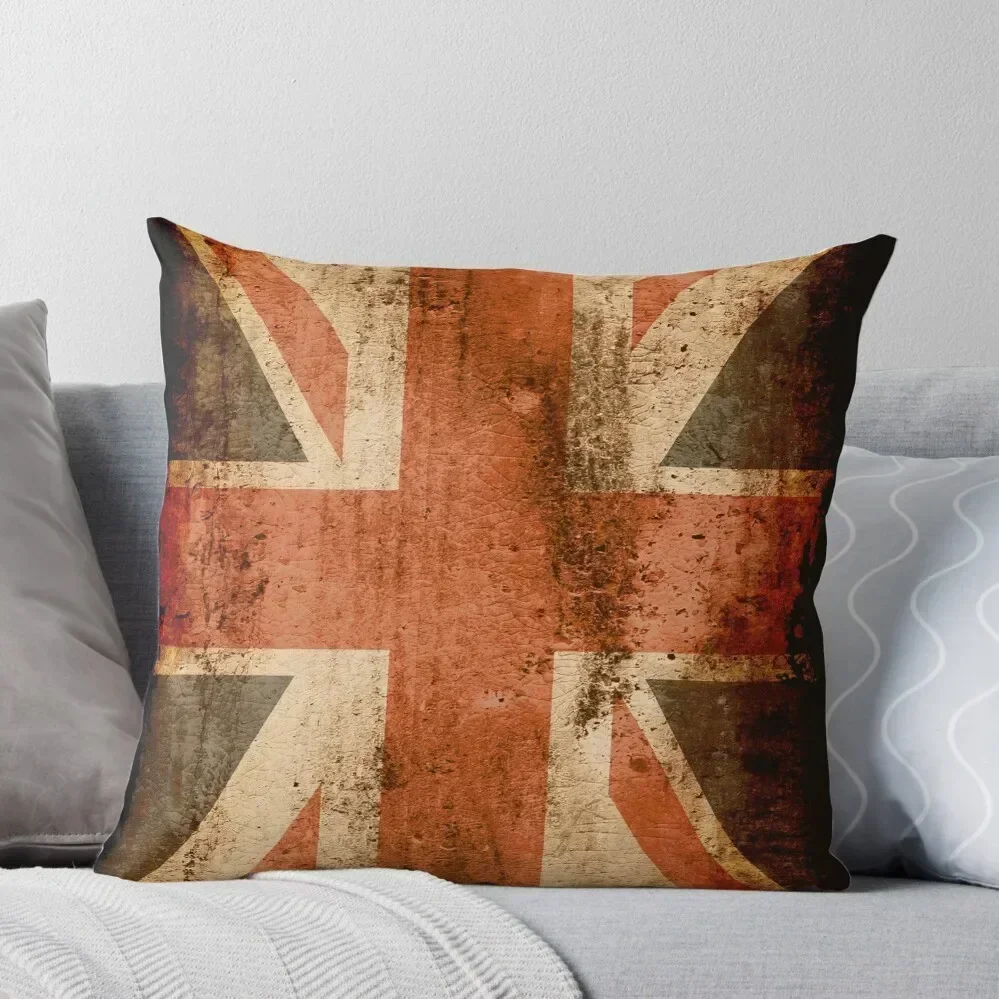 

Distressed Union Jack, UK Flag, Great Britain Throw Pillow Pillows Aesthetic Pillow Cover Throw Pillow