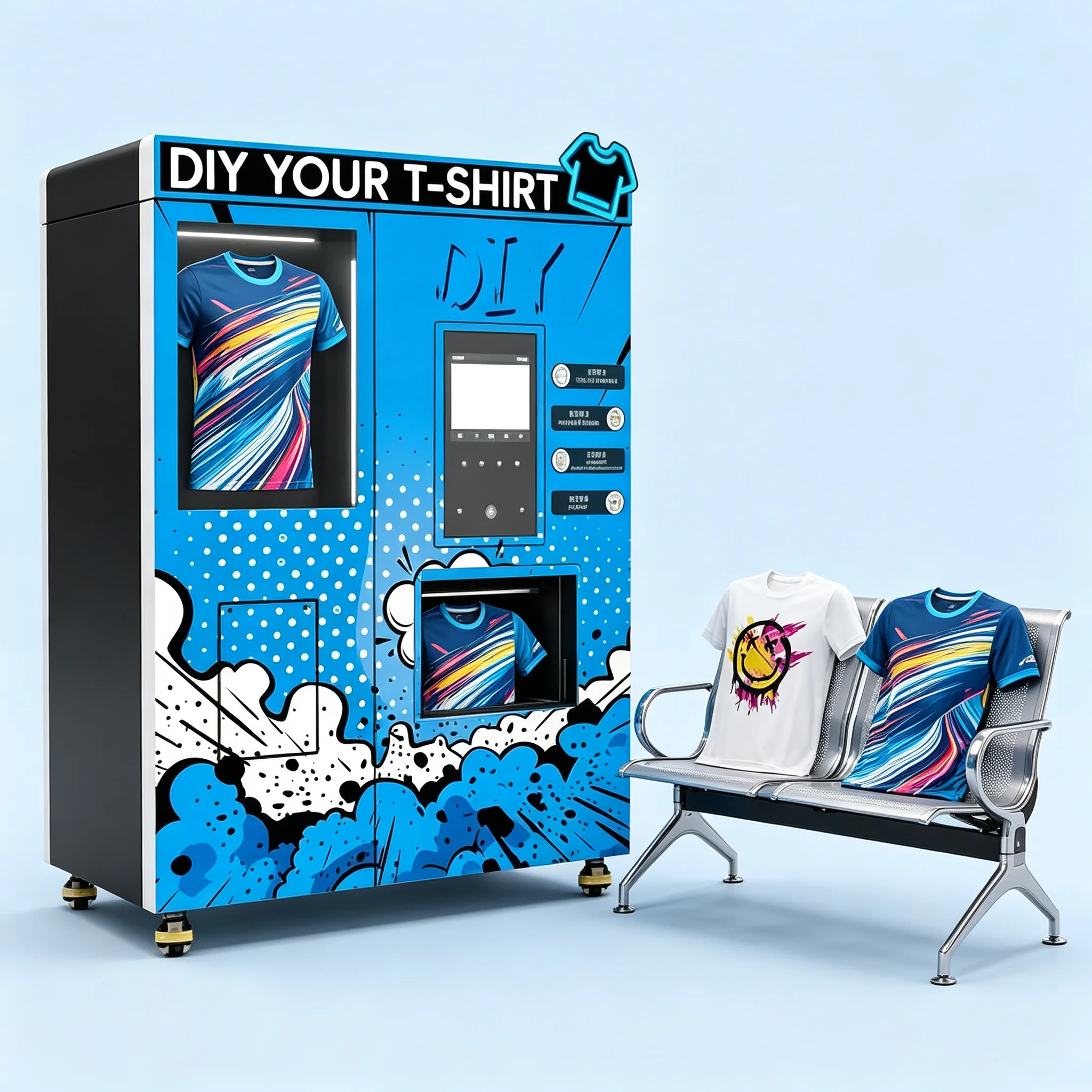 UV Flatbed Printer Vending Machine Custom T-Shirt Phone Case DIY Automatic Printing Equipment for Studio
