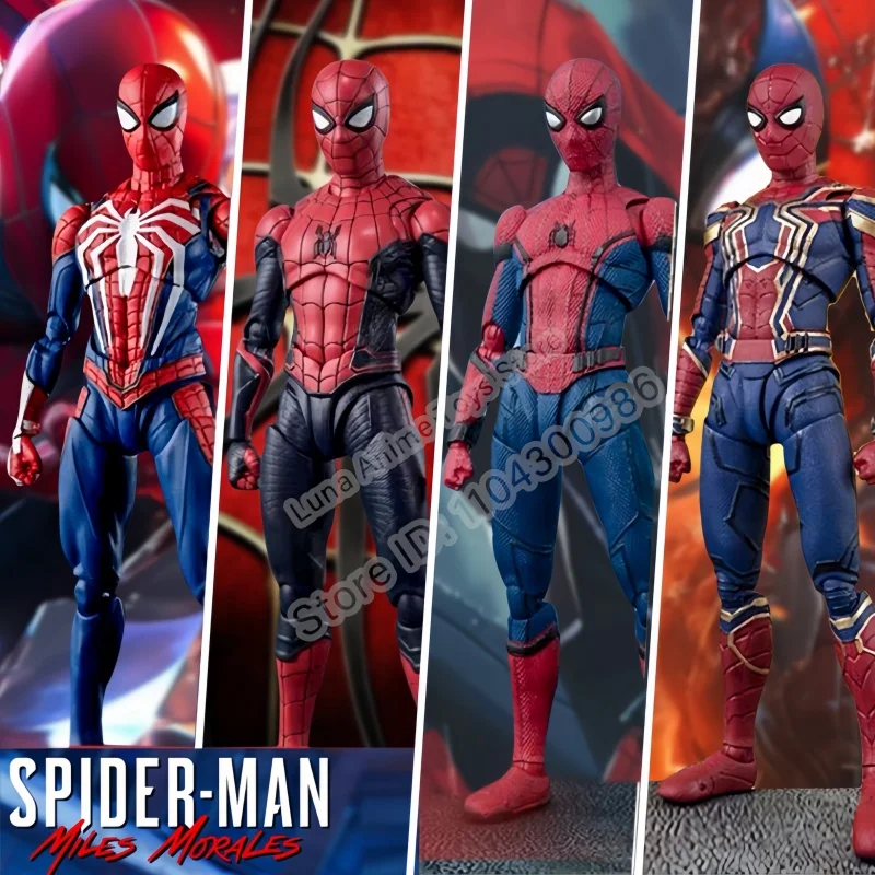 

Spiderman Action Figures Marvel Legends Spider-Man Into the Spider-Verse Movie Anime Model Figure Collection Hobbies Toys Gifts