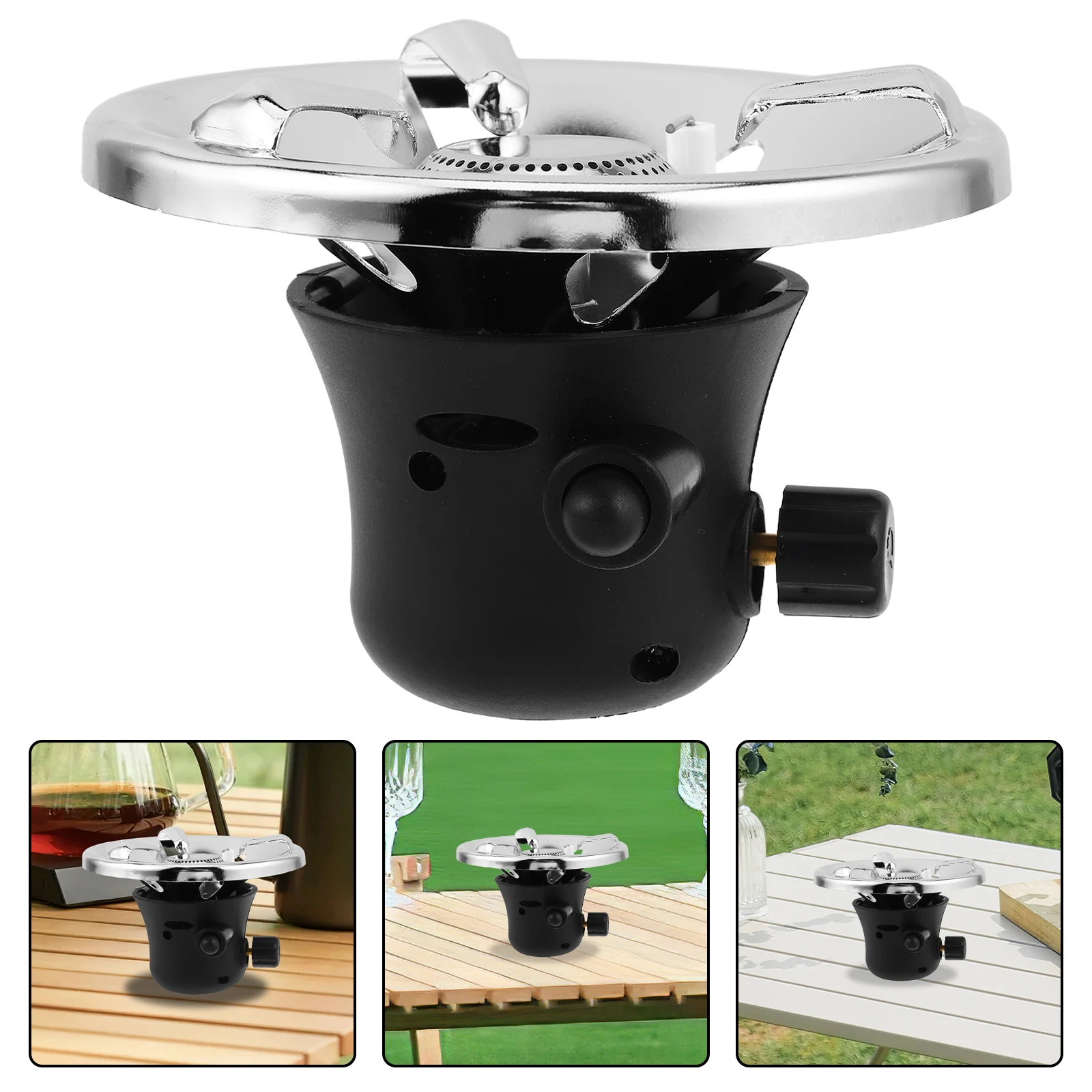 

Outdoor Portable Gas Stove Mini Compact Camping Stove Electronic Ignition Wind Resistant Efficient Burning Stable Base For