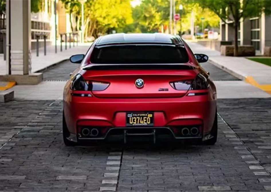 For F06/F12/F13 BMW M6 modified small surround carbon fiber PSM rear lip flow down spoiler