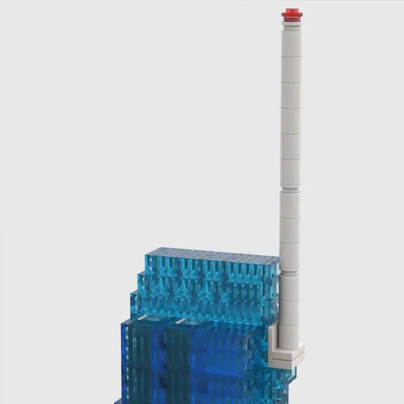 MOC-43815 Wilshire Grand Center Blocos de Construção Famosa Arquitetura 1/650 Escala Tijolos Criativos Montagem Brinquedos Presente de Aniversário