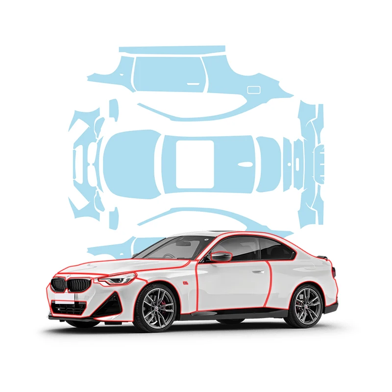 

Suitable for BMW 2 Series invisible car paint protection film, imported TPU, transparent glossy and matte