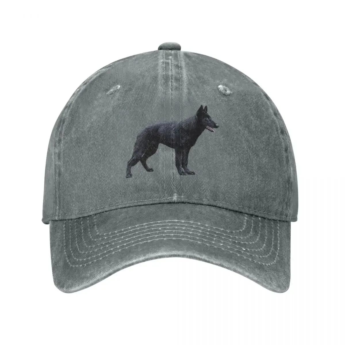 

Black German Shepherd GSD Baseball Caps Fashion Denim Fabric Hats Outdoor Adjustable Casquette Hip Hop Baseball Cowboy Hat