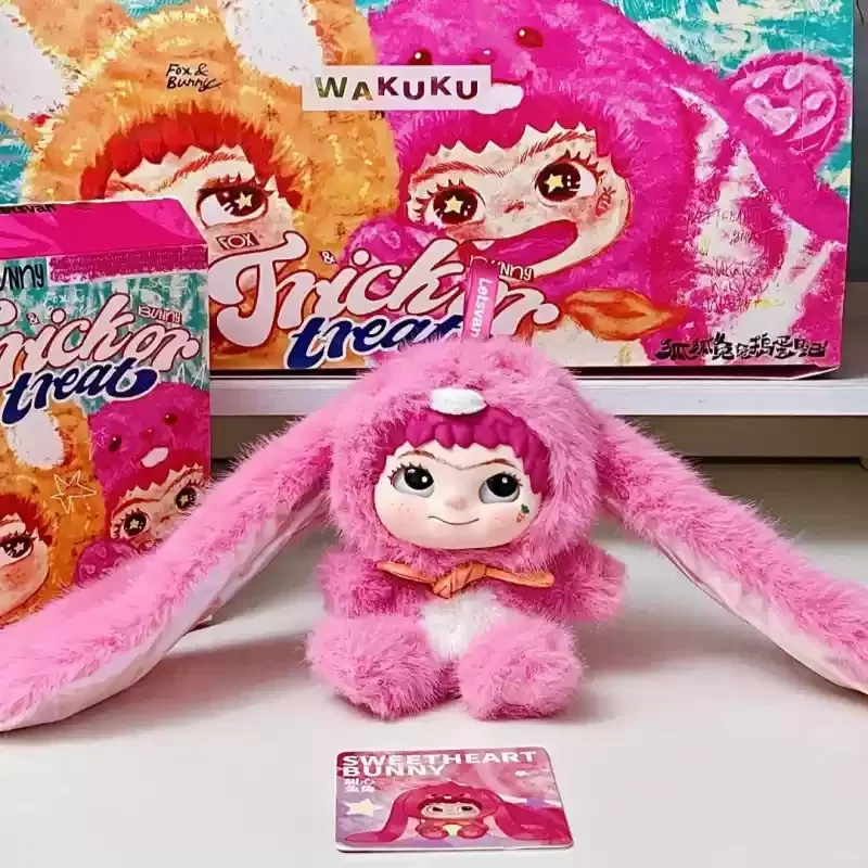 

Wakuku Fox & Bunny Mischief Diary Series слепая коробка плюшевая подвеска Wakuku подарок на день рождения и Рождество милый орнамент Mystery Box
