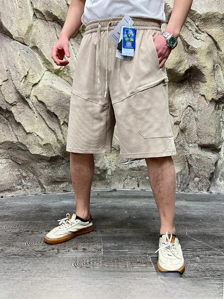 

Men's Qui Dry Breathable orts Waed Plaid Fabric Tailored Cut Summer orts Comfortable Elastic Waist Polyester Fiber