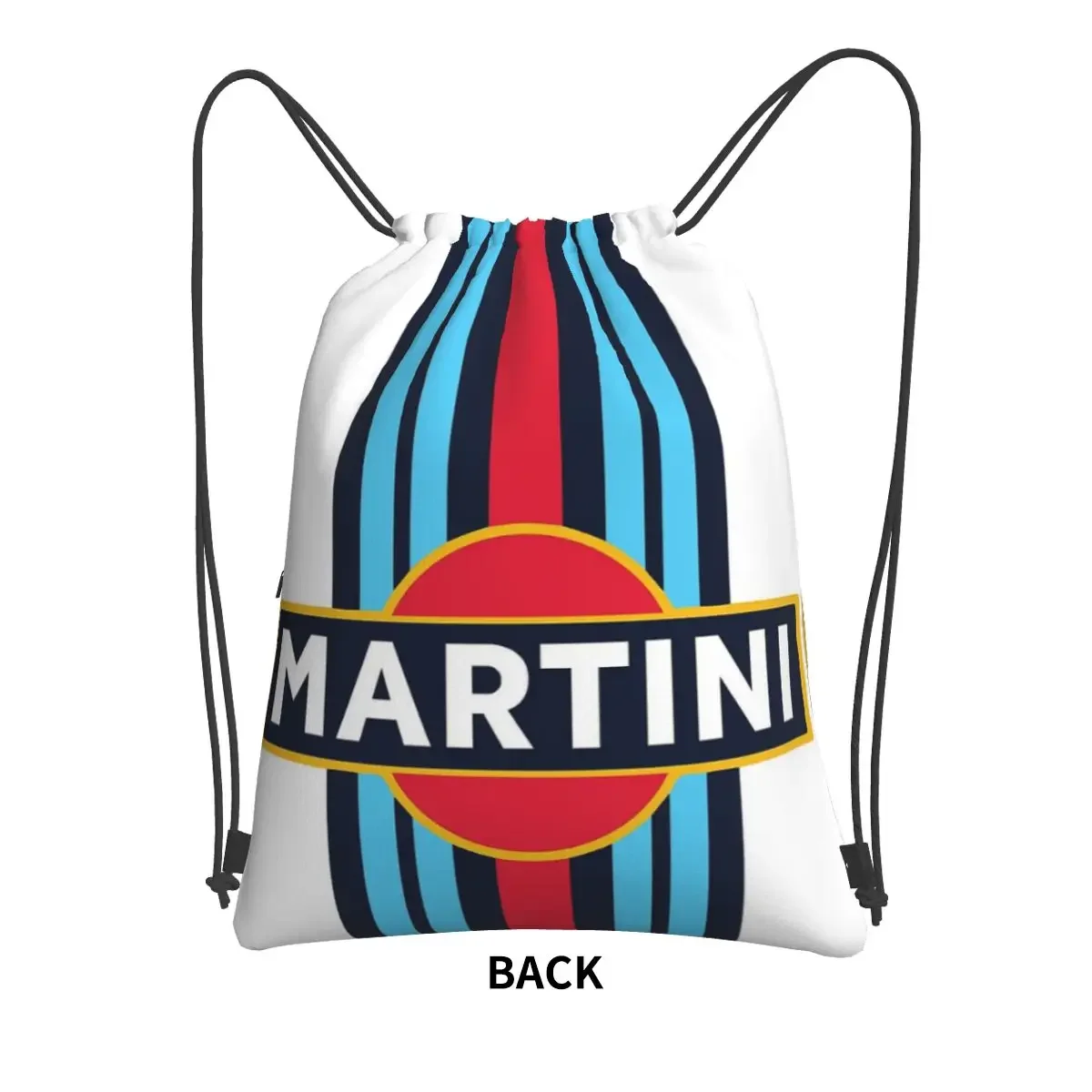 Martini Racing Portable Backpacks Drawstring Bag Fashion Drawstring Bundle Pocket Storage Bags For Travel Sport Man Woman