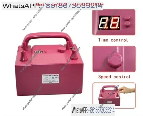 680W electric balloon pump with timer, air inflator pump, air blower for balloon with 2 nozzels