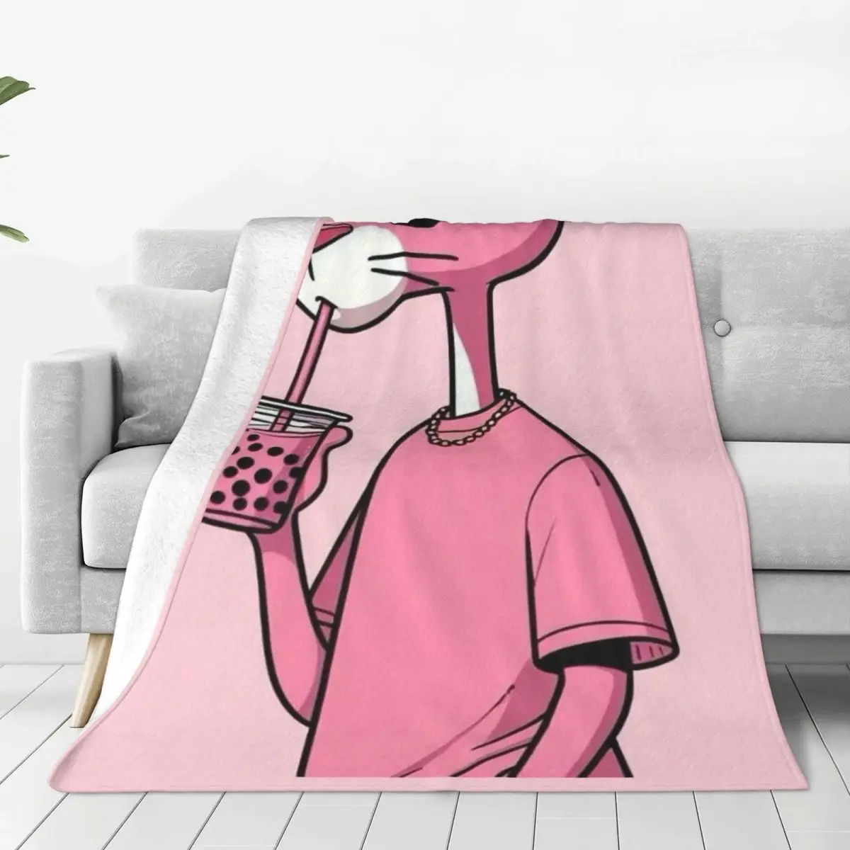

Custom P-Panthers Beverage Blanket Soft Fleece Spring Warm Flannel Throw Blankets for Sofa Travel Bedding Quilt
