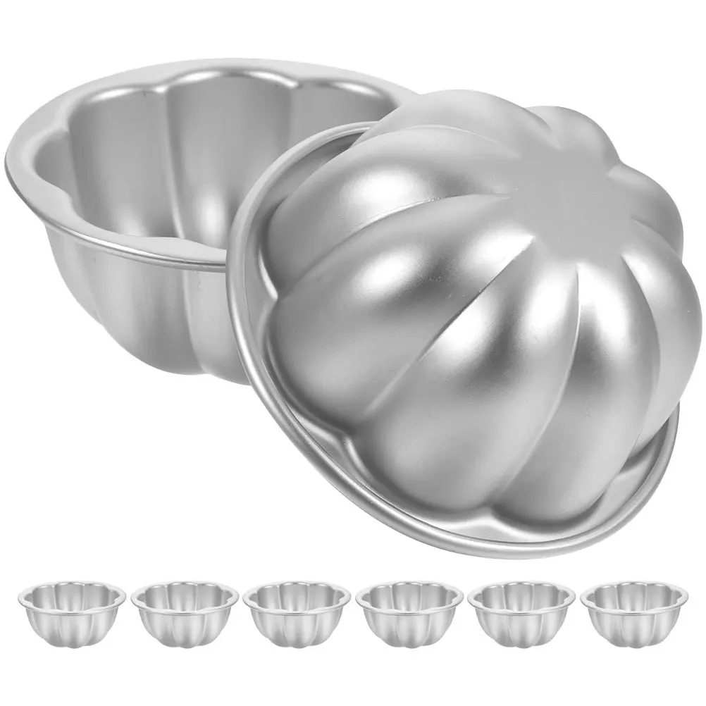 

8 Pcs Mold Aluminum Alloy Cake Muffin Pudding Tart Chocolate Egg Mold Metal Pudding Moulds Nonstick Pan Kitchen Tool