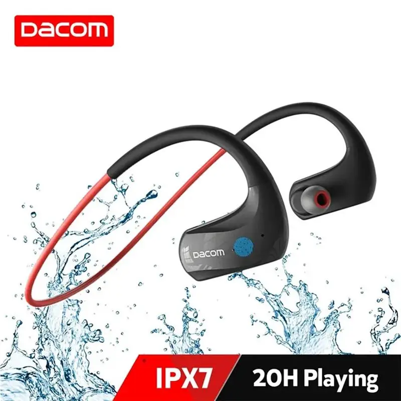 

Dacom Athlete Bluetooth 5.3 Earphones Wireless Sports Headphones IPX7 Waterproof 20H Playtime AAC in-ear Headsets Noise Cancel