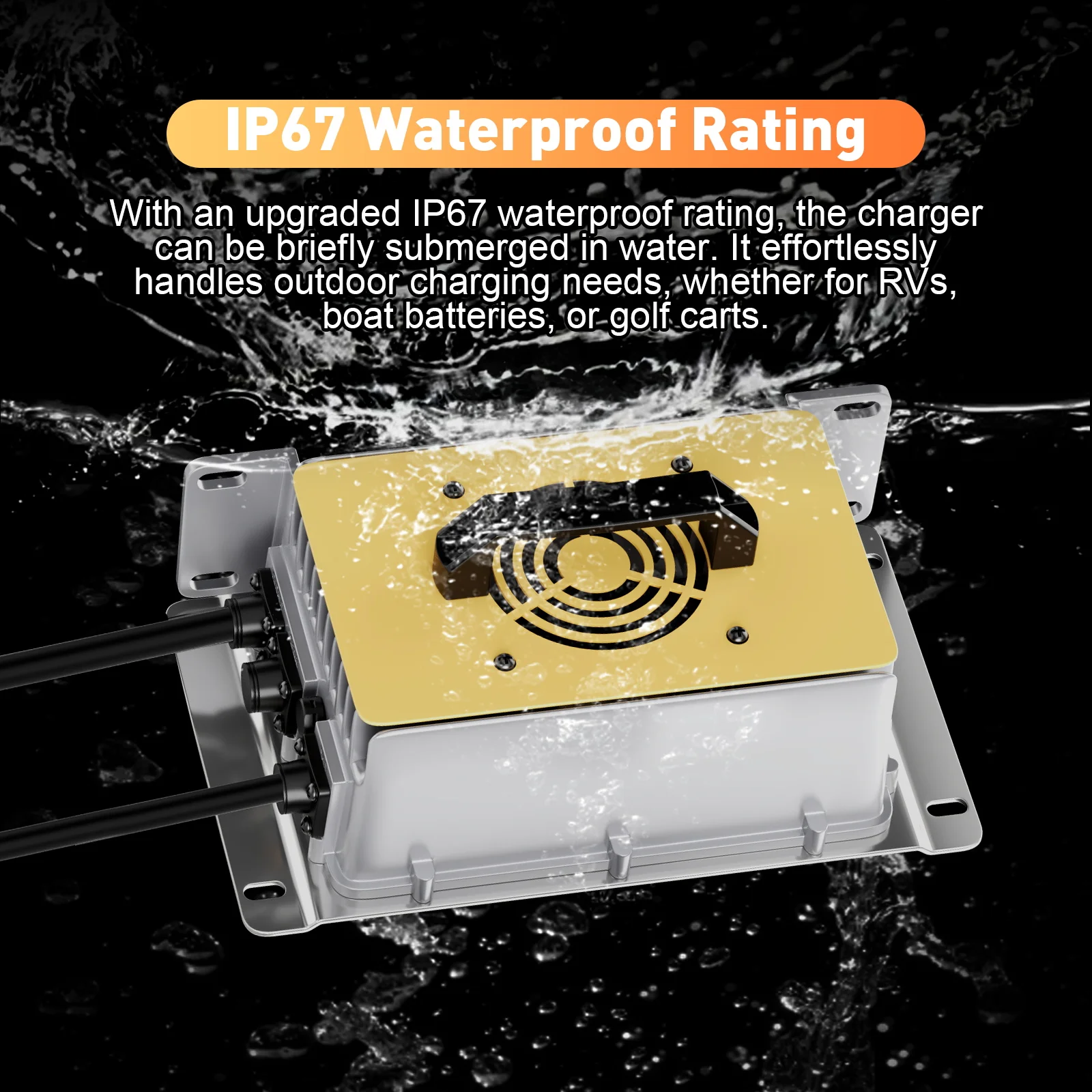 NOEIFEVO 48V (51,2V) 30A lithium LiFePO4-batterijlader, IP65 waterdicht, 0V BMS geactiveerd, 58,4V snellader voor 16S-batterij - afbeelding 1