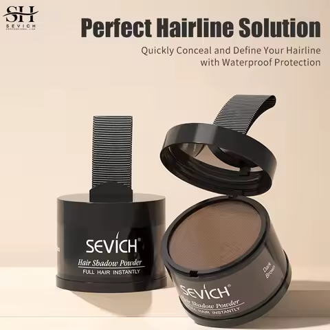 SEVICH Hair Line Powder 4g Black Root Cover Up Natural Instant Waterproof Hairline Shadow Powder Hair Concealer Coverage 12color