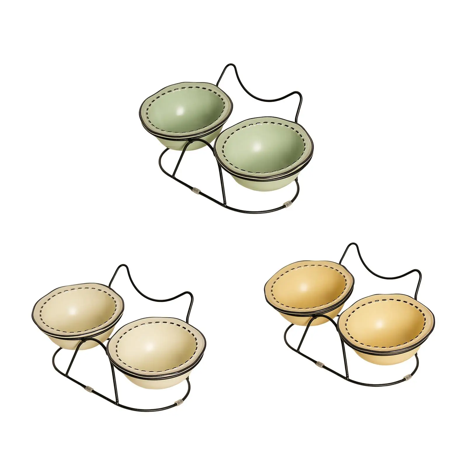 

Приподнятые керамические миски для кошек с защитой от рвоты для домашних кошек, приподнятая миска для кошек