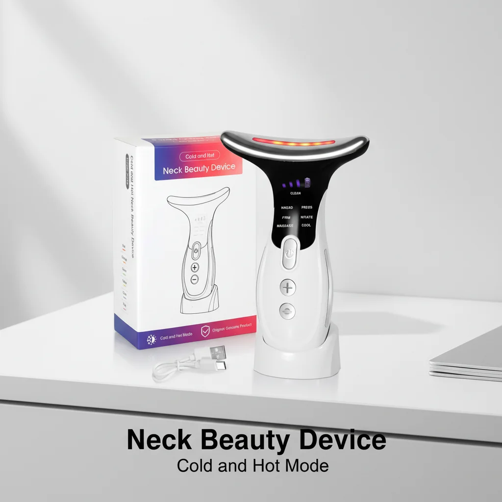 EMS – appareil de beauté pour le visage et le cou, masseur Facial LED, dissolvant de Double menton, rajeunissement de la peau, raffermissement, Anti-rides